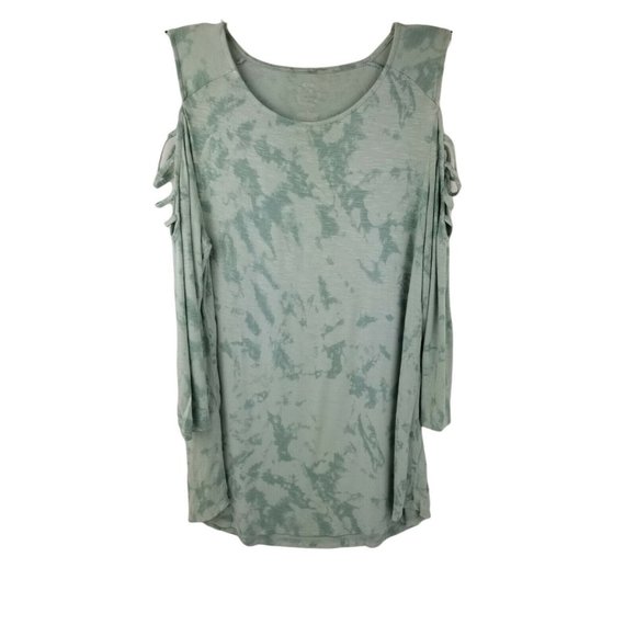 Maurices 24/7 Womens Large 3/4 Sleeve Crew Neck Shirt Multi-Color - Picture 2 of 8